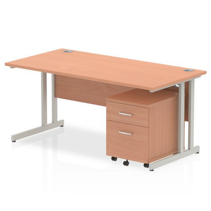 Impulse 1600x800 Desk BE SL 2 Drw Ped