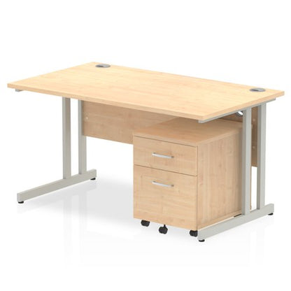 Impulse 1400x800 Desk MP SL 2 Drw Ped