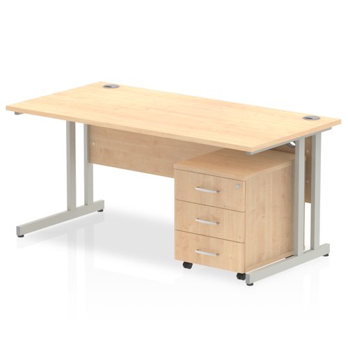 Impulse 1200x800 Desk MP SL 3 Drw Ped