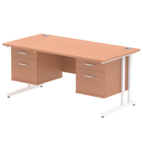 Impulse 1600X800 Desk BEWH 2X2 FixPed