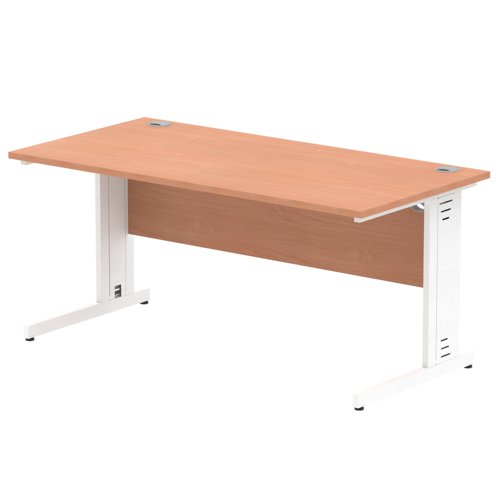 Impulse 1600x800 Beech WH Cable Leg