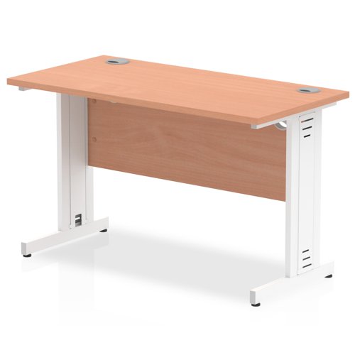Impulse 1200x600 Beech WH Cable Leg