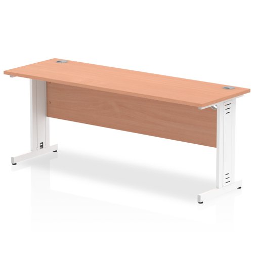 Impulse 1800x600 Beech WH Cable Leg