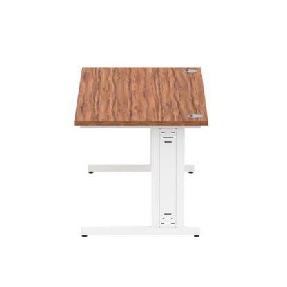 Impulse 1600x800 Walnut WH Cable Leg