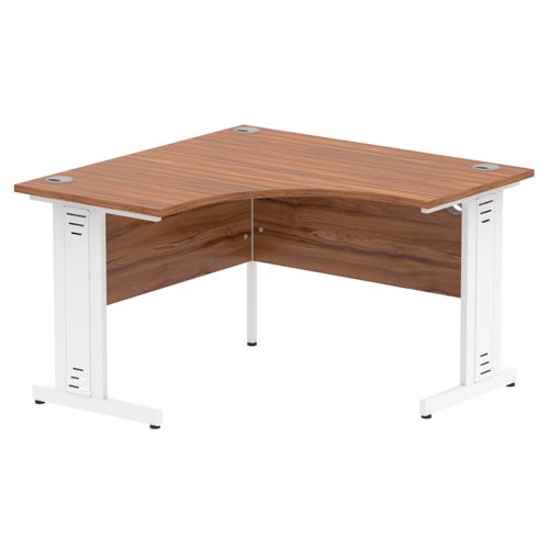 Impulse 1200 Crn Desk Walnut WH Cbl