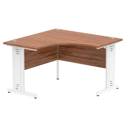 Impulse 1200 Crn Desk Walnut WH Cbl