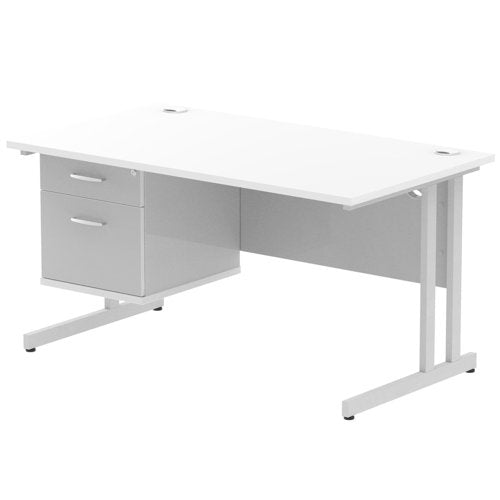 Impulse 1400X800 Desk WHSL 1X2 FixPed