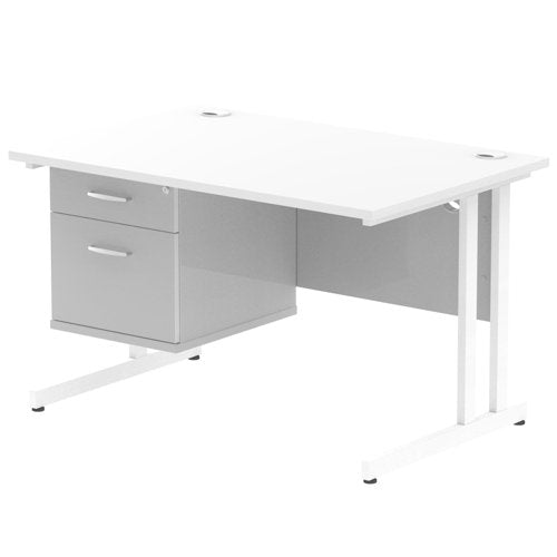 Impulse 1200X800 Desk WHWH 1X2 FixPed