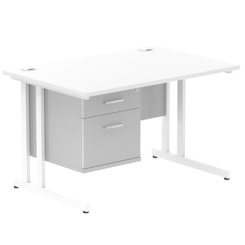 Impulse 1200X800 Desk WHWH 1X2 FixPed