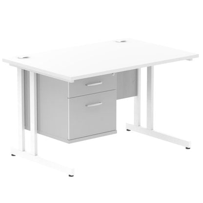 Impulse 1200X800 Desk WHWH 1X2 FixPed