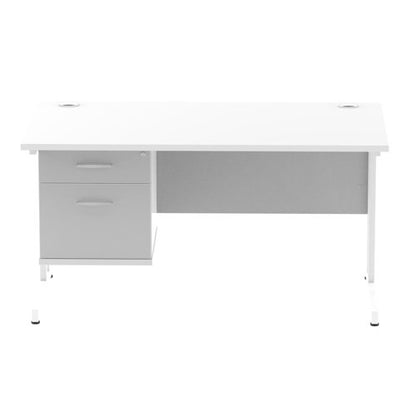 Impulse 1400X800 Desk WHWH 1X2 FixPed