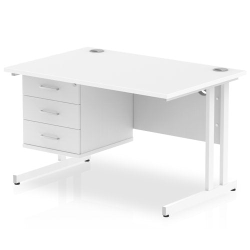 Impulse 1200X800 Desk WHWH 1X3 FixPed