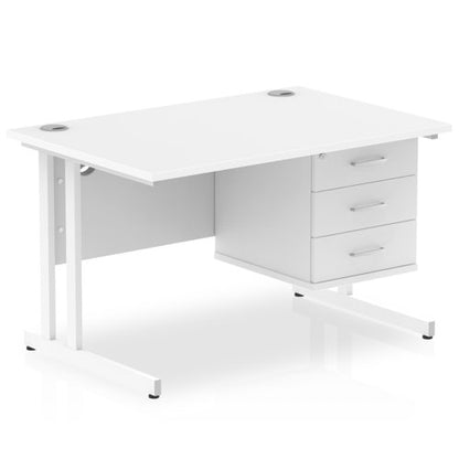 Impulse 1200X800 Desk WHWH 1X3 FixPed