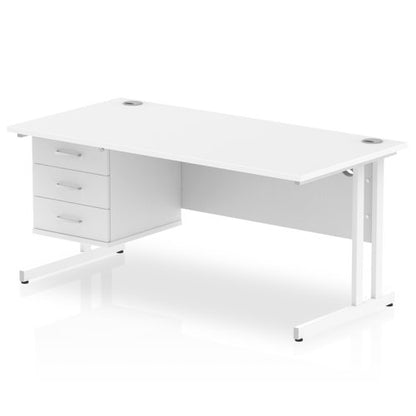 Impulse 1600X800 Desk WHWH 1X3 FixPed