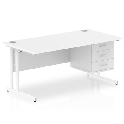 Impulse 1600X800 Desk WHWH 1X3 FixPed