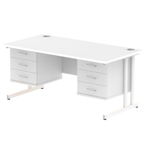 Impulse 1600X800 Desk WHWH 2X3 FixPed
