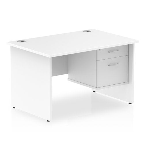 Impulse 1200X800 Desk WHT 1X2 Fix Ped