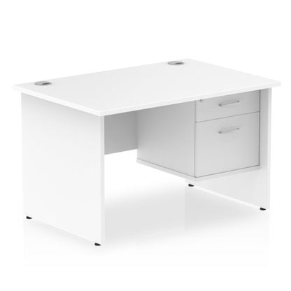 Impulse 1200X800 Desk WHT 1X2 Fix Ped