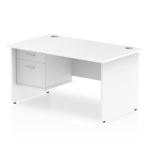 Impulse 1400X800 Desk WHT 1X2 Fix Ped