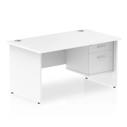 Impulse 1400X800 Desk WHT 1X2 Fix Ped