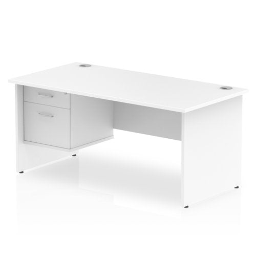 Impulse 1600X800 Desk WHT 1X2 Fix Ped