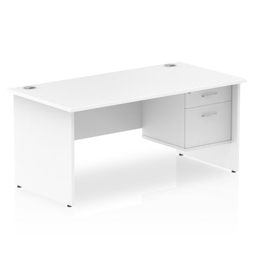 Impulse 1600X800 Desk WHT 1X2 Fix Ped