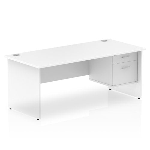 Impulse 1800X800 Desk WHT 1X2 Fix Ped