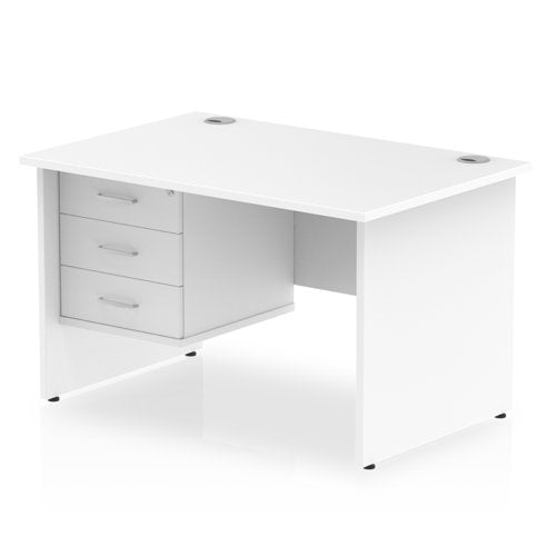 Impulse 1200X800 Desk WHT 1X3 Fix Ped