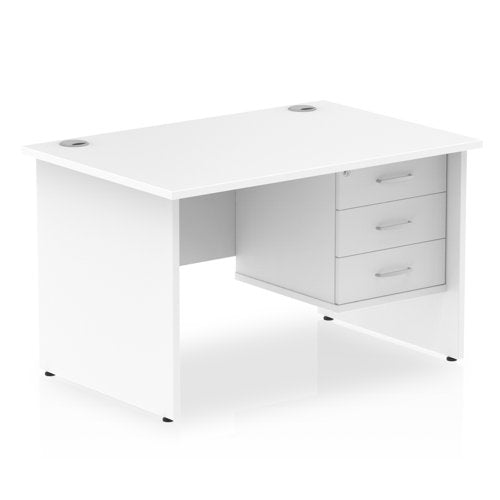 Impulse 1200X800 Desk WHT 1X3 Fix Ped
