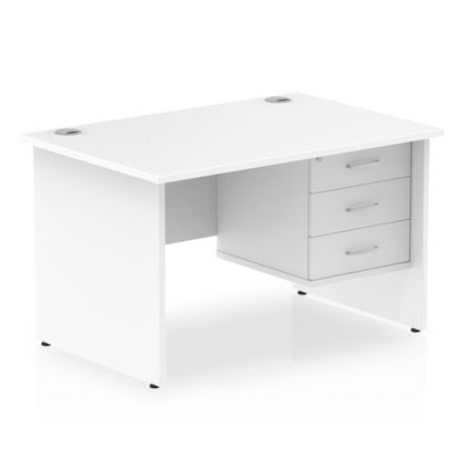 Impulse 1200X800 Desk WHT 1X3 Fix Ped
