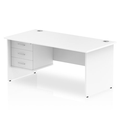 Impulse 1600X800 Desk WHT 1X3 Fix Ped