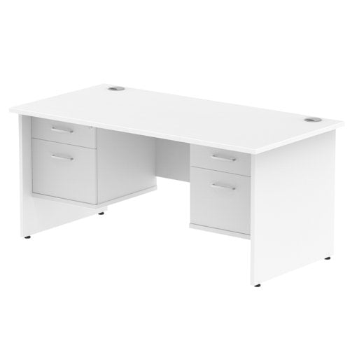 Impulse 1600X800 Desk WHT 2X2 Fix Ped