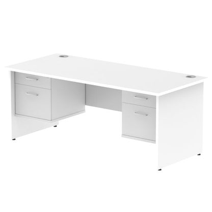 Impulse 1800X800 Desk WHT 2X2 Fix Ped