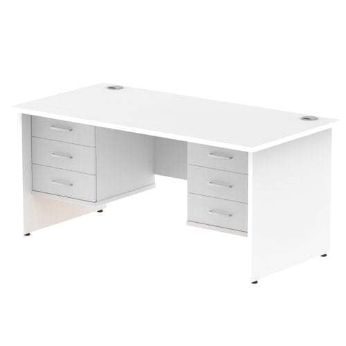 Impulse 1600X800 Desk WHT 2X3 Fix Ped