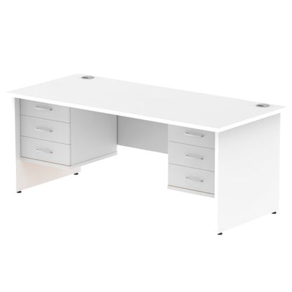 Impulse 1800X800 Desk WHI 2X3 Fix Ped