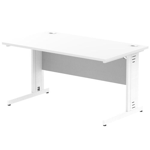 Impulse 1400x800 White WH Cable Leg