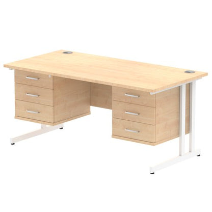 Impulse 1600X800 Desk MPWH 2X3 FixPed