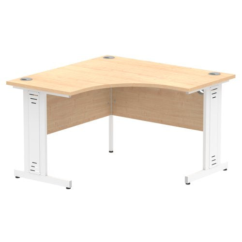 Impulse 1200 Crn Desk Maple WH Cbl