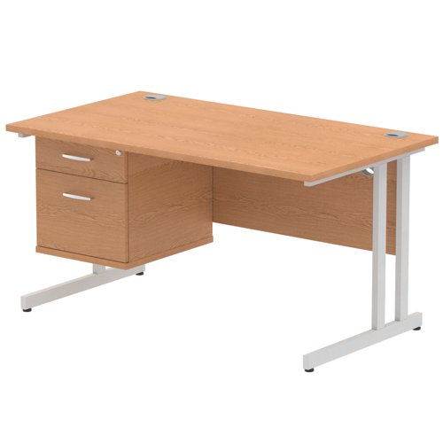 Impulse 1400X800 Desk OKSL 1X2 FixPed