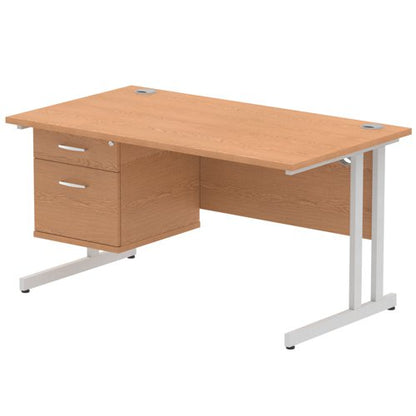 Impulse 1400X800 Desk OKSL 1X2 FixPed