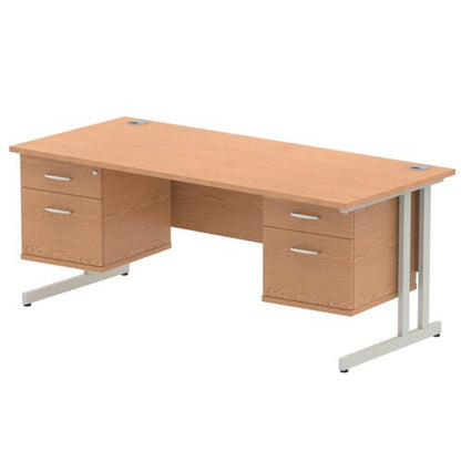 Impulse 1800X800 Desk OKSL 2X2 FixPed