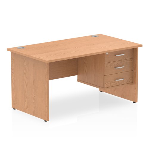 Impulse 1400X800 Desk Oak 1X3 Fix Ped