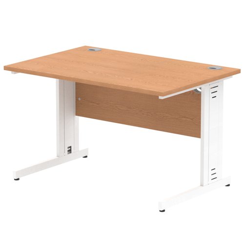 Impulse 1200x800 Oak WH Cable Leg