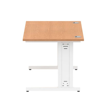 Impulse 1200x800 Oak WH Cable Leg