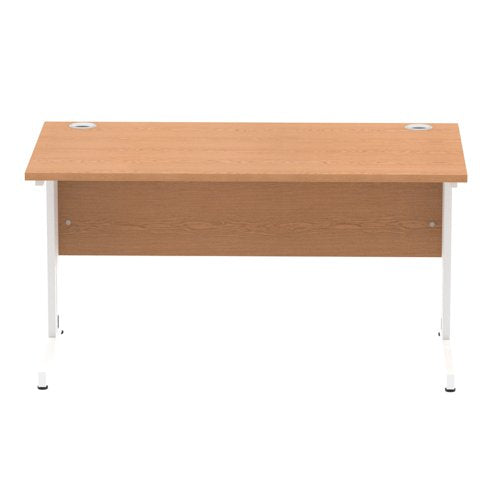 Impulse 1400x800 Oak WH Cable Leg