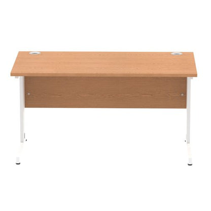 Impulse 1400x800 Oak WH Cable Leg