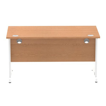 Impulse 1400x800 Oak WH Cable Leg