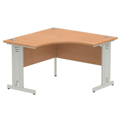 Impulse 1200 Crn Desk Oak Sl Cbl Leg