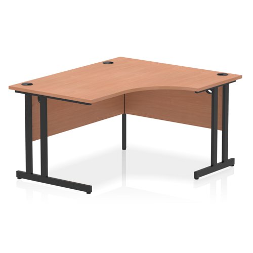 Impulse 1400mm Right Cres Desk BCH BK