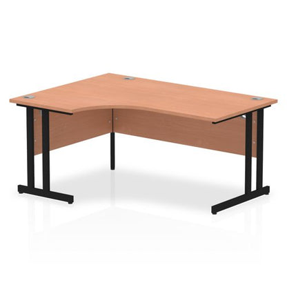 Impulse 1600mm Left Cres Desk BCH BK